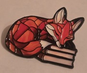 Piękna broszka LIS,przypinka ozdoba myśliwska dla DIANY do munduru leśnika.