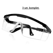 Okulary chroniące oczy 3 szt. komplet.+ 1 szt. przeciwsłoneczne.