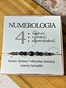 Bransoletka Numerologiczna 4 Czwórka  kamienie naturalne 