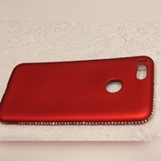 Czerwone satynowe Etui case Xiaomi mi a1 cyrkonie