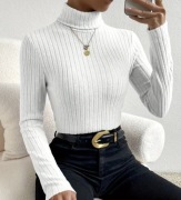 Elegancki biały sweterek 