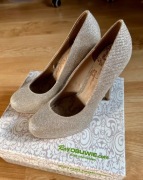 Szpilki nowe 38 błyszczące brokatowe wysokie