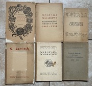 Sztuka Polska - 5 starych zeszytów, katalogi z wystaw - 