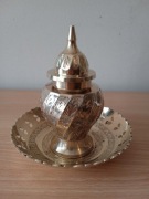 naczynie cukiernica Indie stary mosiądz