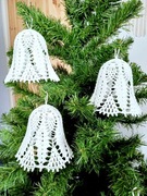 Dzwonki szydełkowe na choinkę