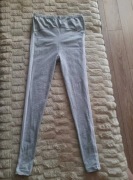 LEGGINSY CIĄŻOWE z lampasami C7 szare S/36