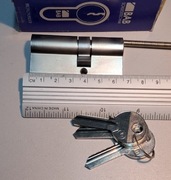 Wkładka patentowa niemiecka BAB 27/37 nikiel-satyna 3 klucze 