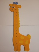 Miarka wzrostu żyrafa, drewniana.