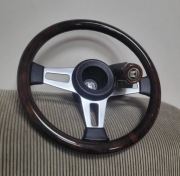 Kierownica Drewniana VW Golf 1 GTI PIRELLI + gałka drewniana