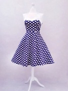 sukienka retro imprezowa balowa wiązana vintage lata 50 60 nowa grochy