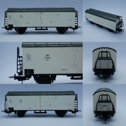 Zestaw lokomotywy parowozowej z wagonami do makiety kolejowej skala H0