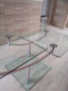 Stolik szklany obrotowy