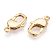 Zapięcie Lobster, Pozłacane 18K, 20 x 12 mm., 1 szt.