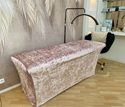 Prześcieradło welurowe aksamitne na łóżko kosmetyczne do przedłużenia rzęs