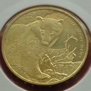 2 zł 2011 r. Zwierzęta świata: Borsuk