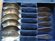 KOMPLET Łyżeczek posrebrzanych WWS d. FRAGET -FINEZYJNIE zdobiony -jak NOWE