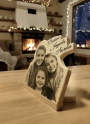 Zdjęcie na drewnie.