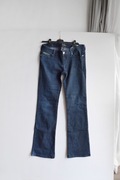 jeansy granatowe dzwony Guess spodnie jeansowe L 40