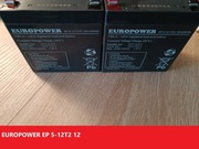 Akumulator żelowy AGM Europower EP 5-12 5AH UPS ALARM Cenrala