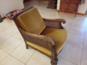 Stylowy fotel styl Cheppendele tron antyk.