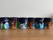 Świecznik Szklany na stół Świąteczny Świąteczne świeczki 9