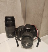 Aparat fotograficzny lustrzanka canon eos 2000d + 18-55mm+75-300mm