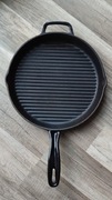 Patelnia grillowa żeliwna 28 cm, ciężka i masywna 2,75 kg