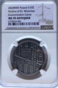 10 ZŁ GĘSIÓWKA 1943-1944 OKSYDA 2020 NGC MS70 ! MAX IDEAŁ
