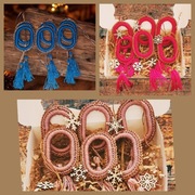 Bombki święta gift prezent box handmade na szydełku choinka 6szt