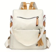 Antykradzieżowy plecak damski. Nowy. Beżowy Plecako-torebka 