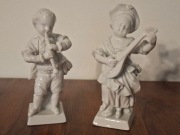 Ernst Bohne Soehne Drezno figurka porcelanowa para muzyków sygnowana