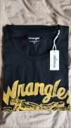 Wrangler czarny t-shirt rozm XXL jak XXXL 3XL nadruk złoty motocykl 