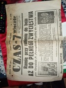 Gazeta Czas-7 z 1939 roku - antyk 