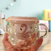 Home&You Flamelove kubek szklanka na herbatę zioła sitko pokrywka Nowy