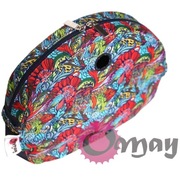 Granatowy organizer do Obag MOON LIGHT kwiaty kolorowe 2 kieszenie OMAY