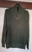 Sweter męski, unisex, zieleń, oliwka, casual, Livergy. 