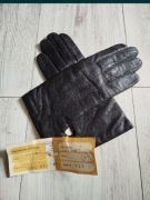 Rękawiczki damskie skórzane ,1975 r,gratka PRL, Nowe 