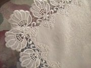 OBRUS - SERWETA ECRU Z KORONKĄ 150x410 WYPRZEDAŻ!