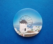 Magnes na lodówkę Grecja wiatrak okrągły