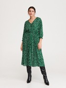 Nowa sukienka Reserved 44 XXL zielona w kwiaty floral długa wiskoza