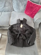 Kurtka LeGer Margitta XS pasuje też S/M czarna pikowana pasek brak guzika