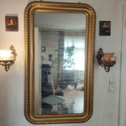 Przedwojenne lustro w złotej ramie – antyk, oryginał