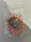 Smycz do telefonu różowa perły brelok