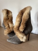 Botki zamszowe na szpilce Manolo Blahnik rozm. 38 