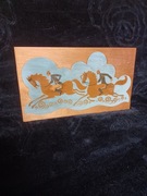 Ręcznie malowana dekoracyjna tablica art déco lata 1920-1940