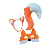 Strój przebranie kostium Lisa Lis uszy maska ogon rozmiar uniwersalny nowy