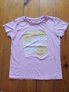 t-shirt dziewczęcy Cool Club 128 różowa kwiaty
