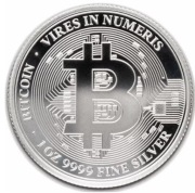 Srebrna moneta BITCOIN 2 DOLLARS Niue. 1 uncja oz Ag999,9. Czytaj opis