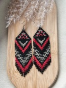 Kolczyki z japońskich koralików.