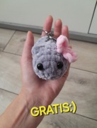 Brelok pluszak maskotka Sad hamster smutny chomik Handmade BFF Matching GR